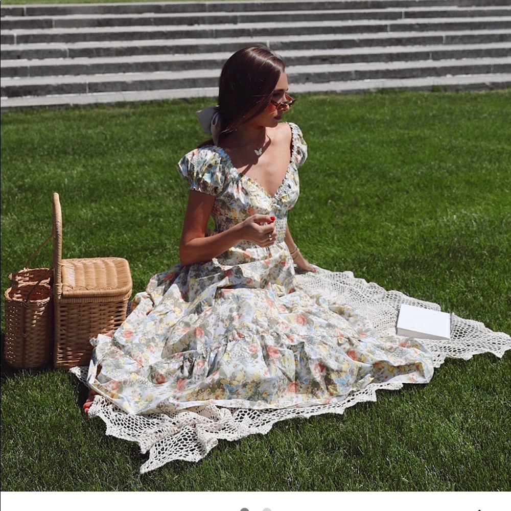 New Danielle Bernstein Poplin Floral Dress 2x